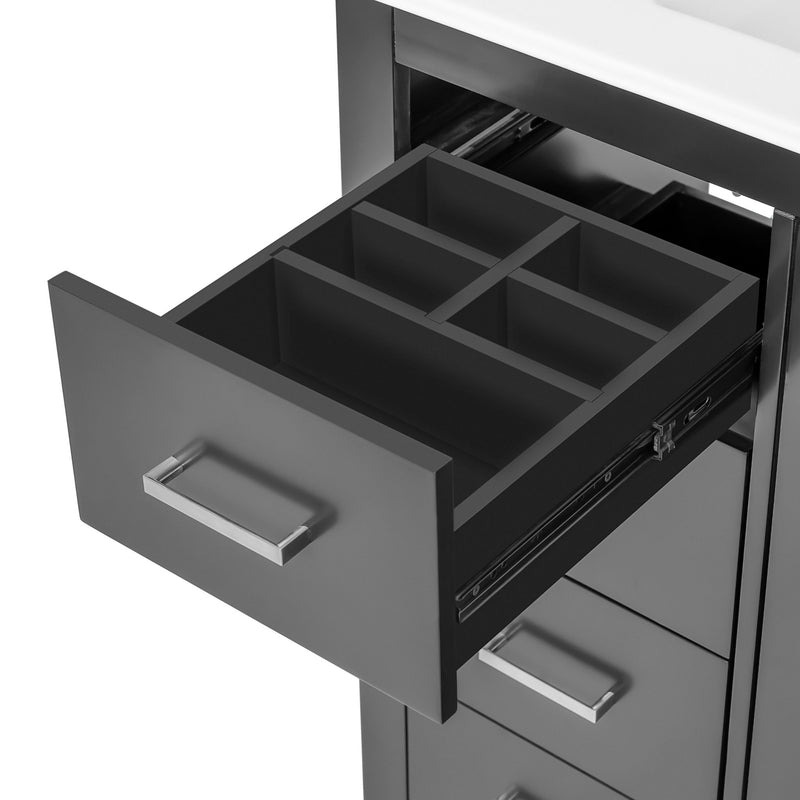 Bathroom Vanity With Sink Combo, Storage Cabinet, Freestanding Set With 3 Drawers & Soft Closing Doors