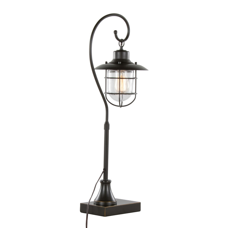 Landen - Contemporary Task Lamp (Set of 2) - Oil Rubbed Bronze / Clear