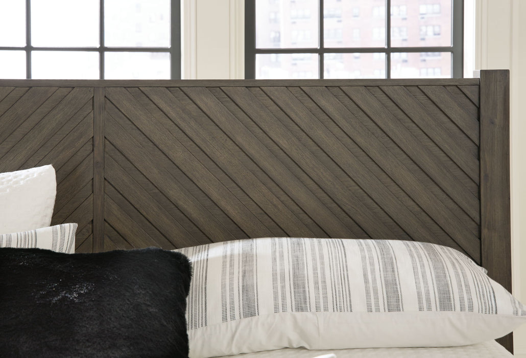 Arkenton - King Panel Bed - Grayish Brown