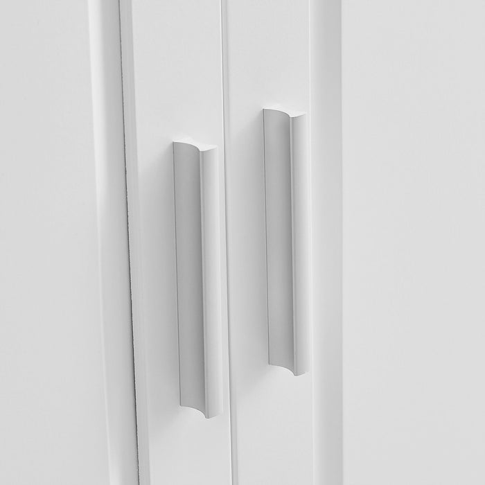 Tall Wide Storage Cabinet With Doors, 3 Drawers