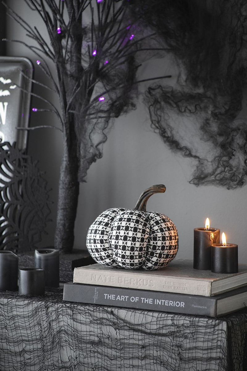 Plaid Pumpkin Decor, For Holiday Halloween Decoration