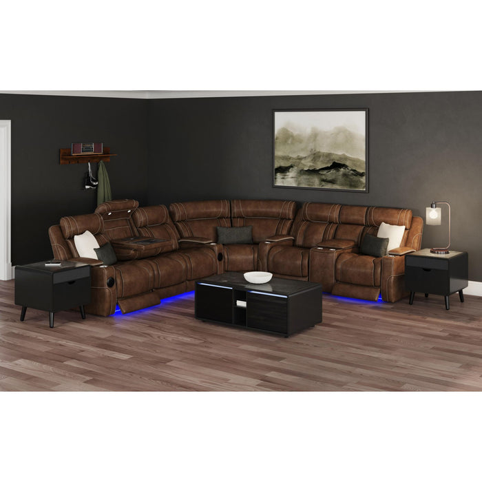 Halo - Square Smart End Table - Black