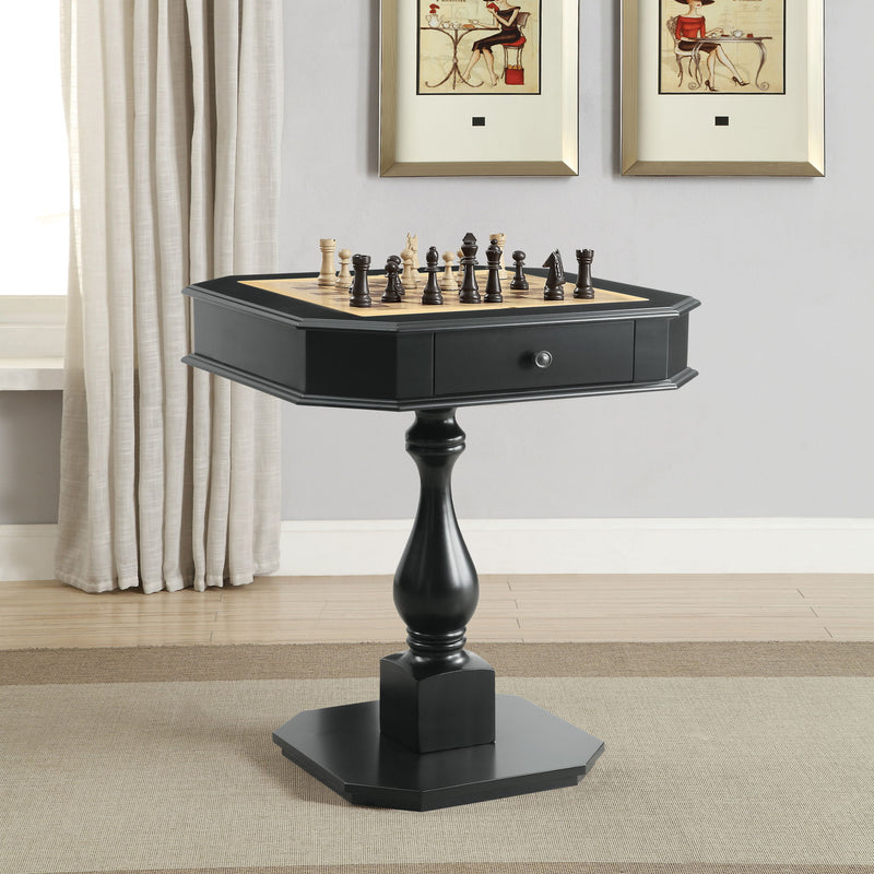 Bishop - Reversible Chess Checker Game Table With Game Tray (Chess Fingures Not Included)