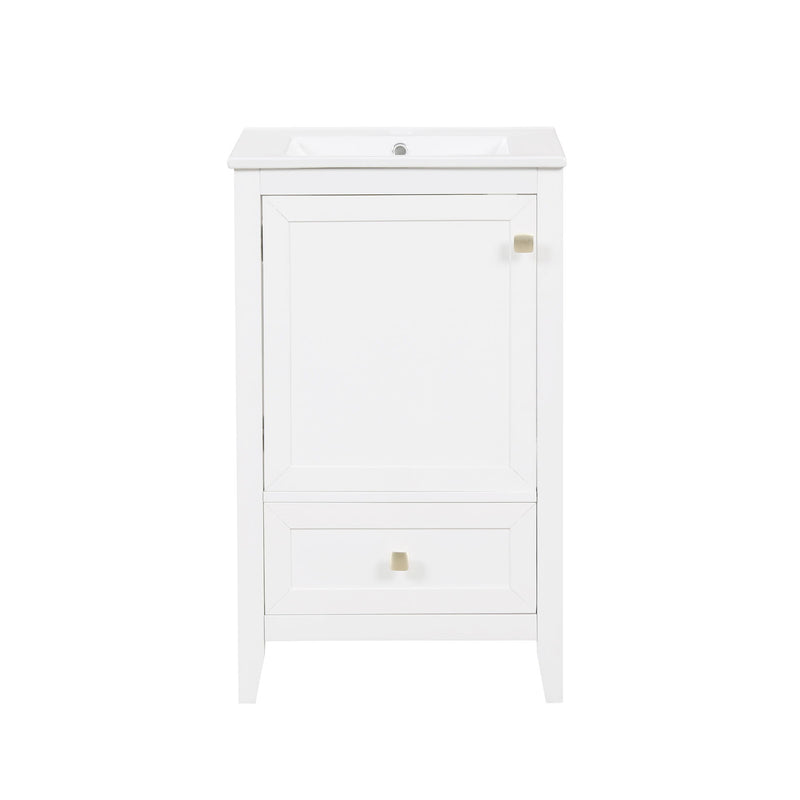 Bathroom Vanity With Sink, Soft Closing Cabinet Door, Storage Rack And Drawer