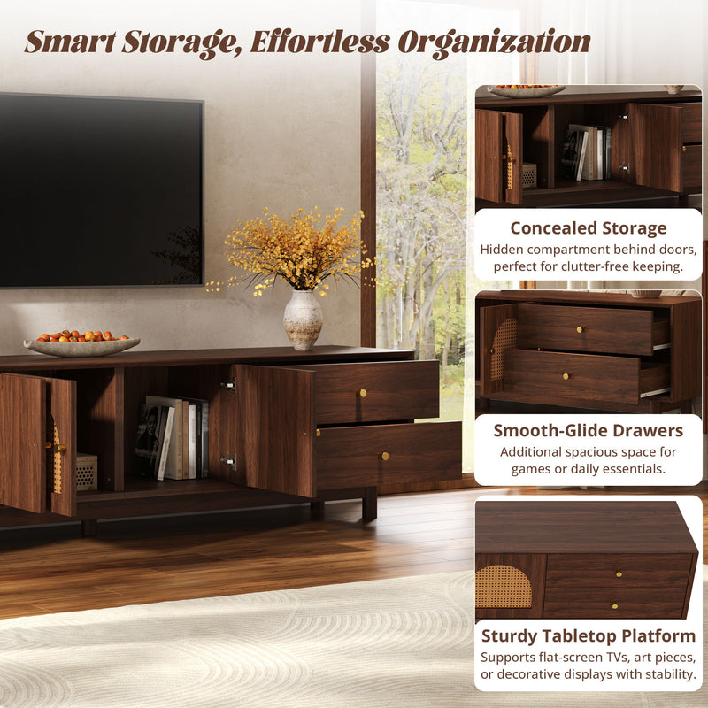 TV Stand With For 85" TVs - Walnut