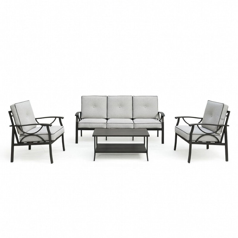 Patio Furniture Set With Coffee Table And Cushions For Backyard