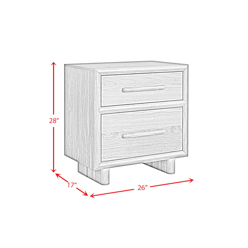 Brisbane - Nightstand With USBC And LED - Brown