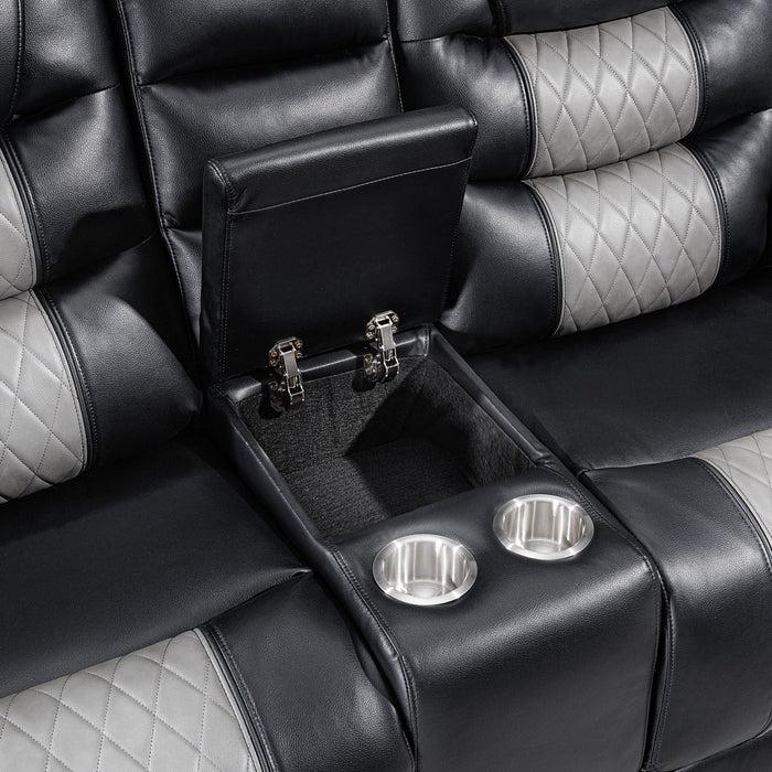 Nikko - Console Loveseat With Dual Recliners