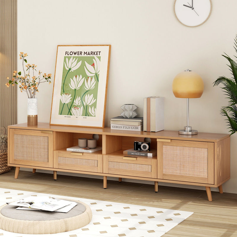 TV Stand, Media Console With Cable Management