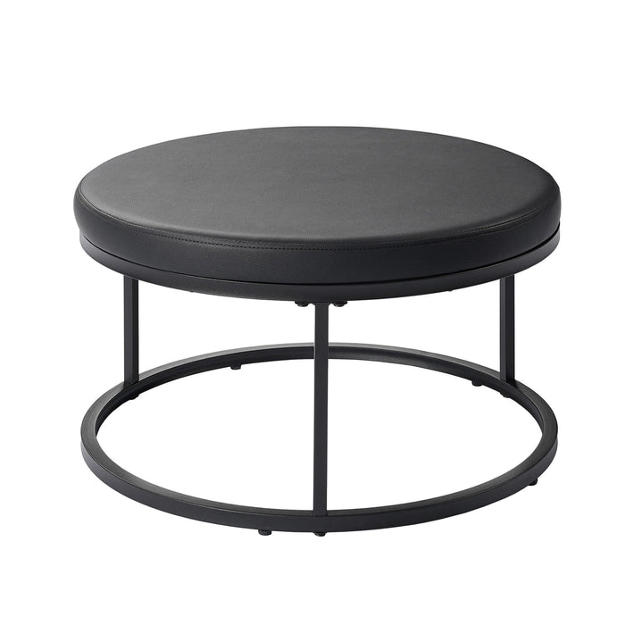 Forma - 4 Piece Occasional Set (1 Coffee, 1 Large End Table & 1 Stool, 1 Small End Table) - Black / White / Gray
