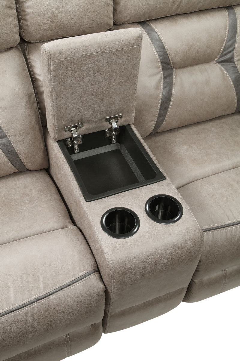 Tyson - Reclining Glider Console - Gray