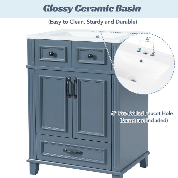 Bathroom Vanity With Sink, Storage Cabinet