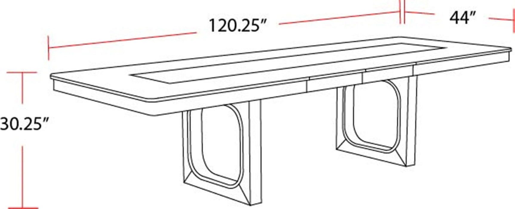 Escape - Dining Table With Extensions - Glazed Natural Oak / Black Metal Trim