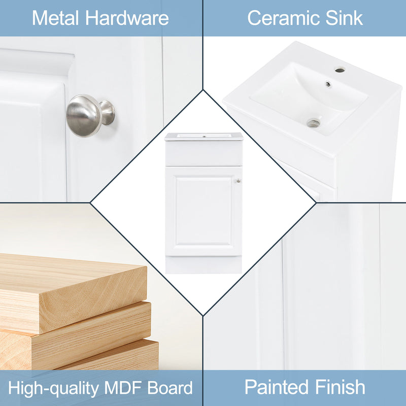 Bathroom Vanity With Sink, Cabinet With Adjustable Shelf