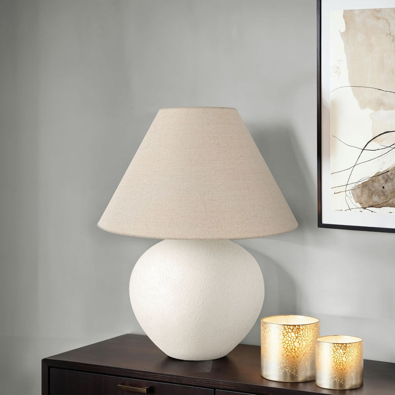 Lighting, Table Lamp Contemporary - Cream