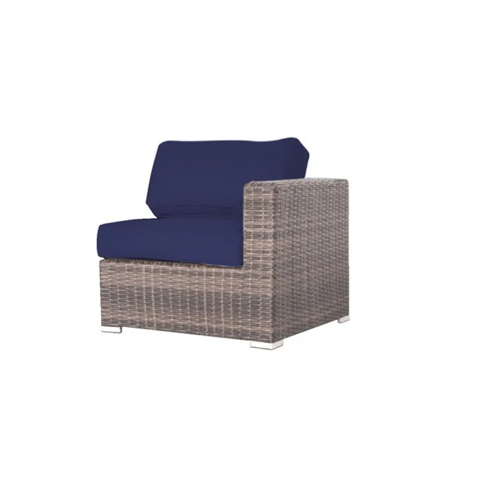 Luxurious Wicker Patio Sectional With Weather Resistant Sunbrella Cushions