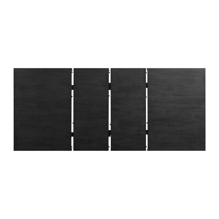 Grady 7PC Dining Set in Black-Table & Six Slat Back Chairs