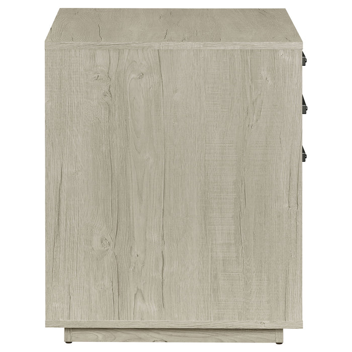 Loomis - 3 Drawer Home Office File Cabinet - White / Gray