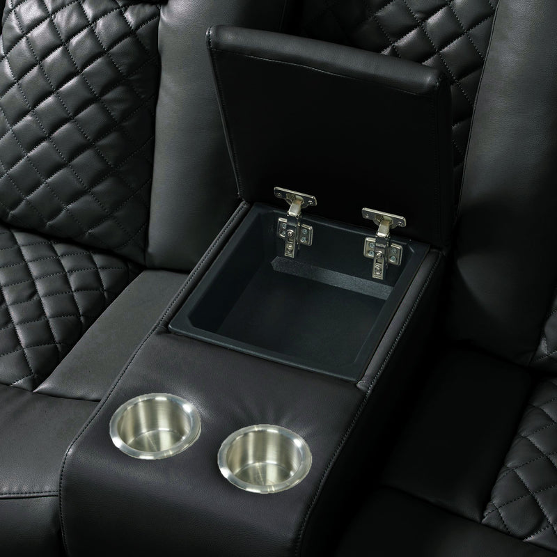 Carlo - Power Motion Loveseat With Power Headrest, Console And LED
