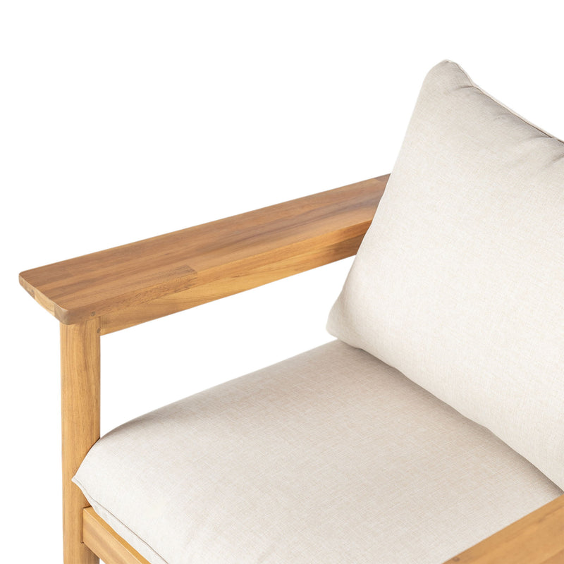 Terassi - Outdoor Lounge Chair (Set of 2) With Cushions - Beige / Light Teak