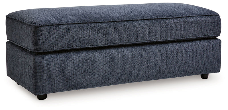 Albar Place - 2 Pc. - 2-Piece Sectional With Raf Sofa Chaise, Ottoman - Cobalt