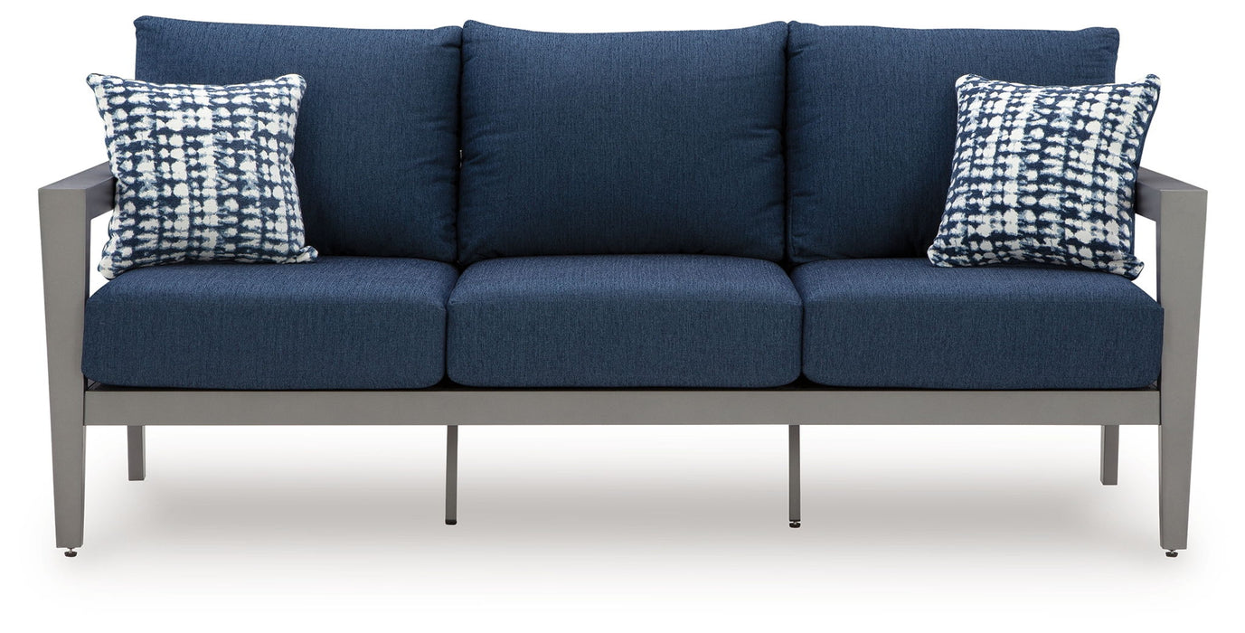 Gali - Sofa / Chairs / Table Set (Set of 4) - Gray / Blue