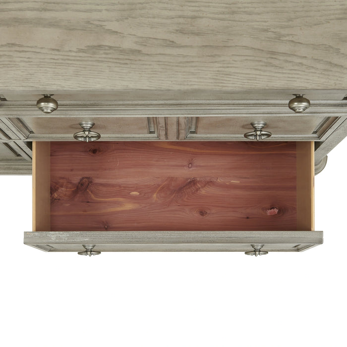 Whit-Ash Panel Bedroom Set with Door Chest