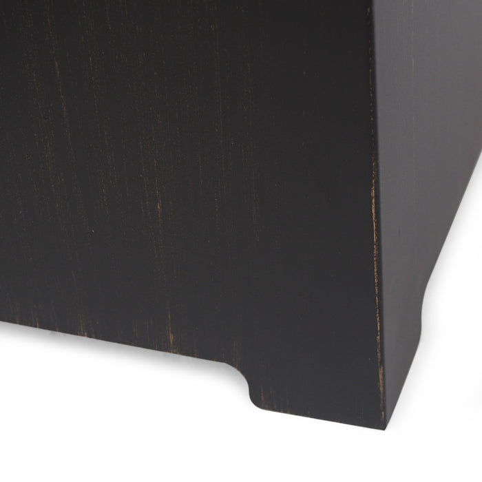 Modern Iron Tank Holder Side Table With Powder Coated Frame - Brown / Gold