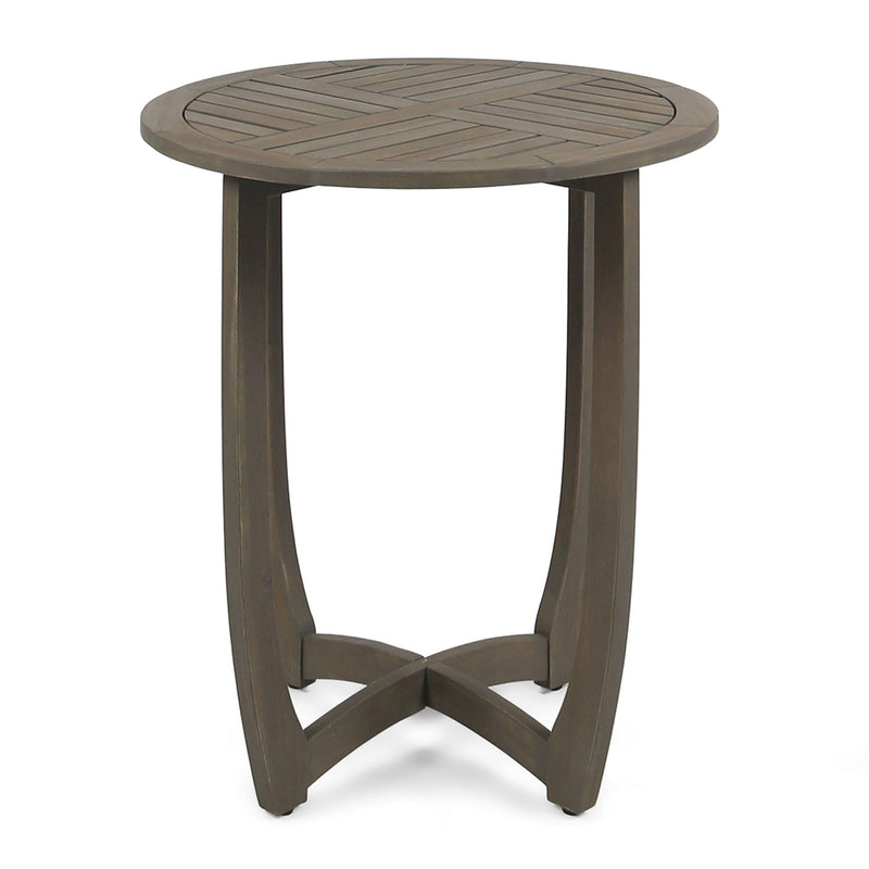 Hermosa - Rustic Circular Bistro Table - Gray