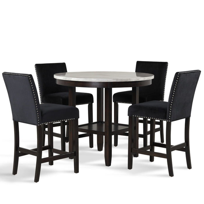Celeste - Round Counter Table - Espresso