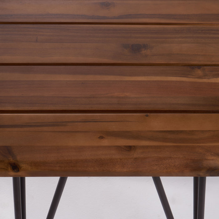 Zenith - Outdoor Industrial Accent Table (Set of 2) - Teak