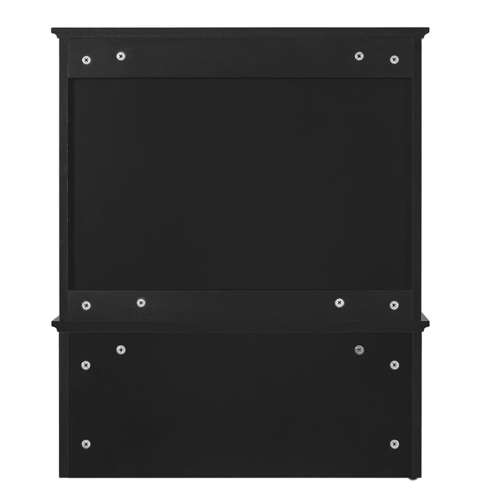 Modern Bathroom Mirror Cabinet With Drawers, Organizer Hooks, And High-Definition Mirrors