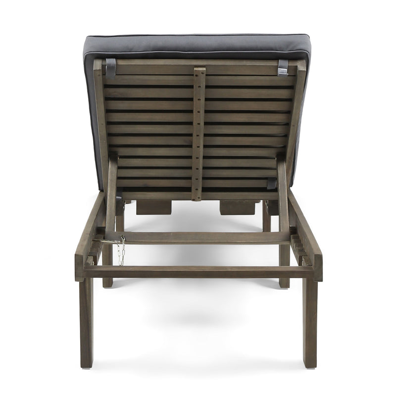 Ariana - Wood Chaise Lounge With Cushion
