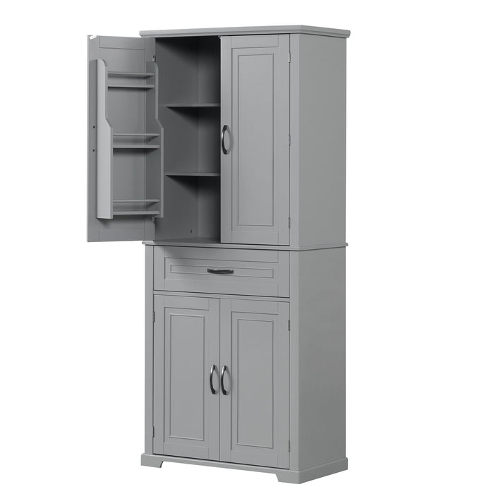 Bathroom Storage Cabinet With Doors And Drawer, Adjustable Shelf