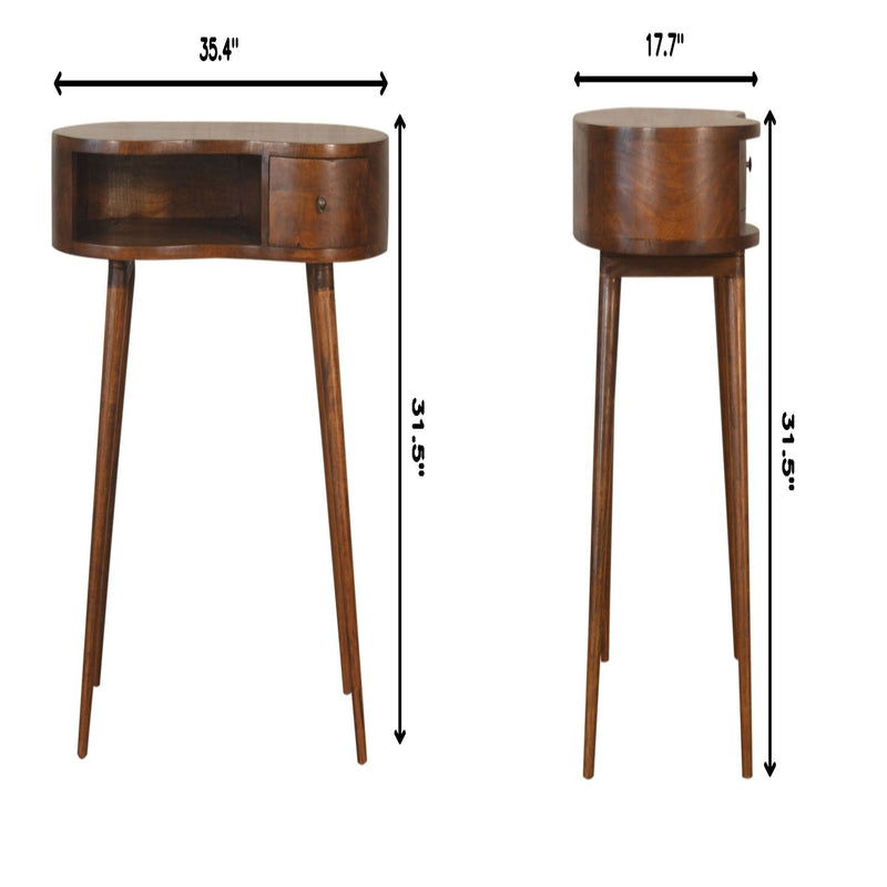 Rounded Writing Desk - Chestnut