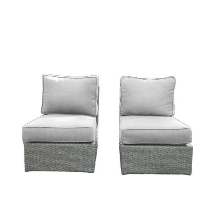 Armless Patio Chair With Cushions