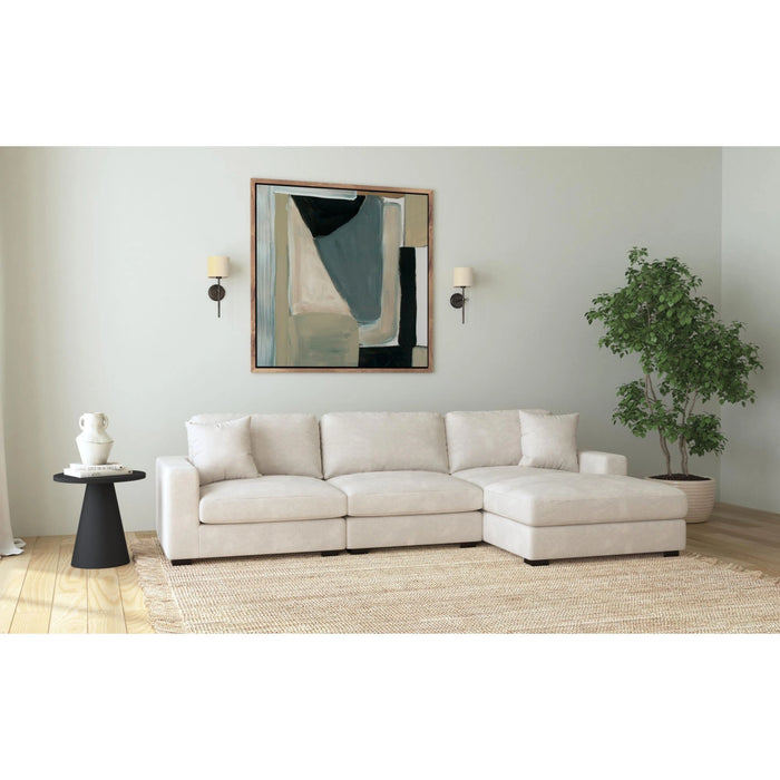 Arizona Modular Armchair/Chaise with 1 Pillow 20" in Steno Beige
