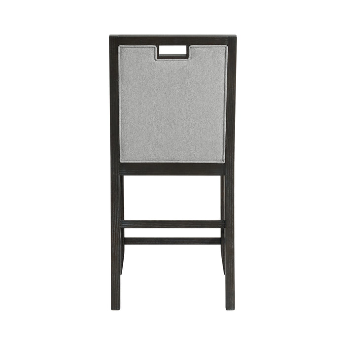 Elodie Counter Chair with Grey Fabric in Charcoal (2 Per Carton)