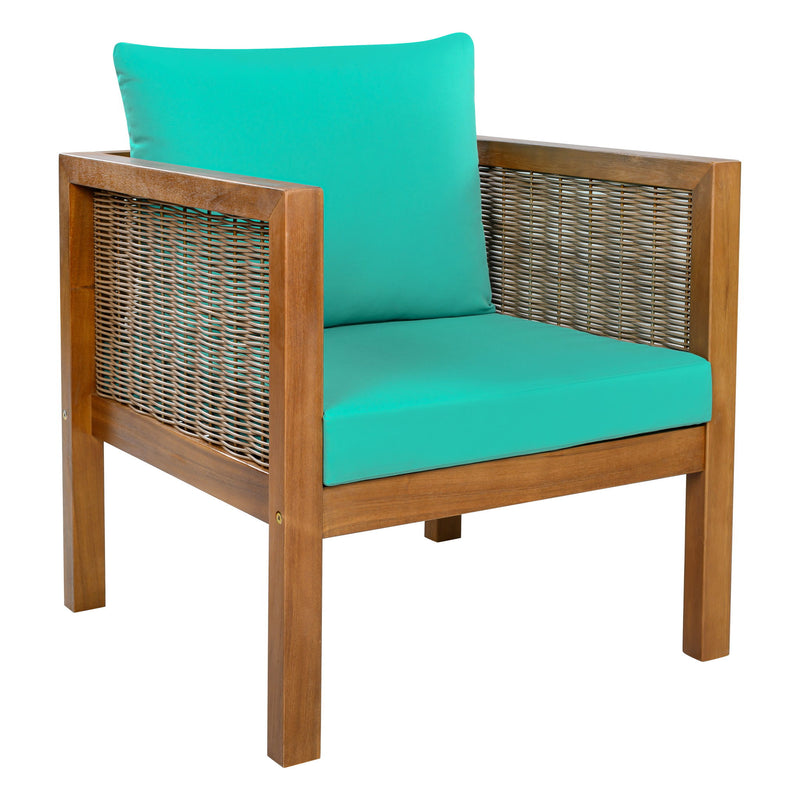 2 Piece Outdoor Armchair Set With Cushion