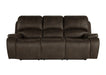 Brookings Sofa W/Dual Recliner-Brown