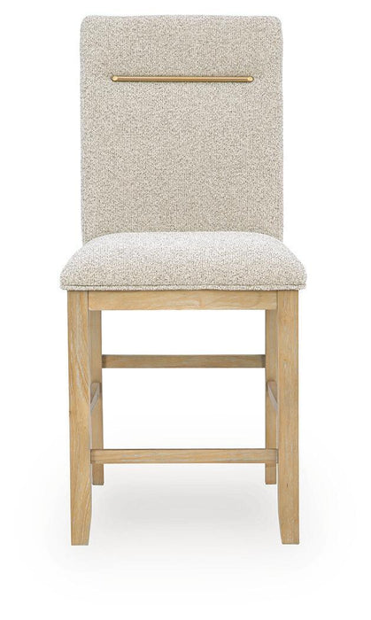 Lasinger - Upholstered Barstool (Set of 2) - Light Brown