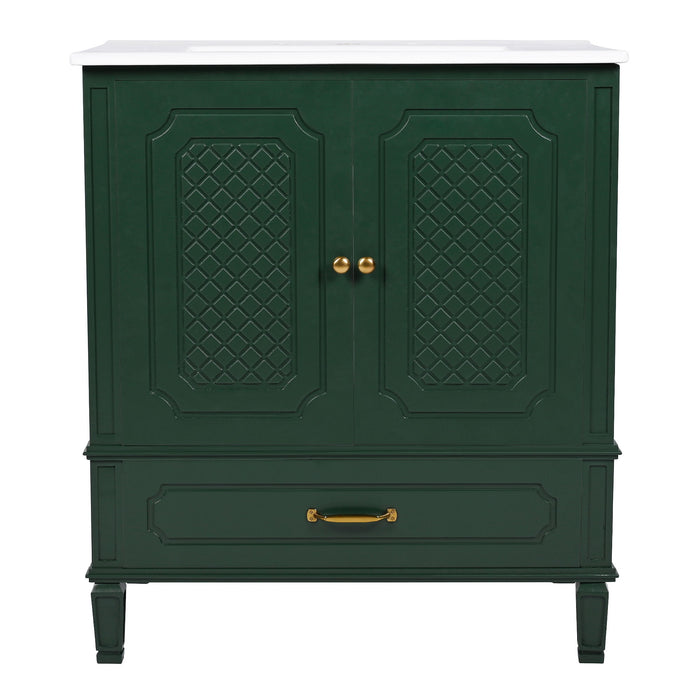 Bathroom Vanity With Sink, Soft Closing Door, Multi Functional Storage