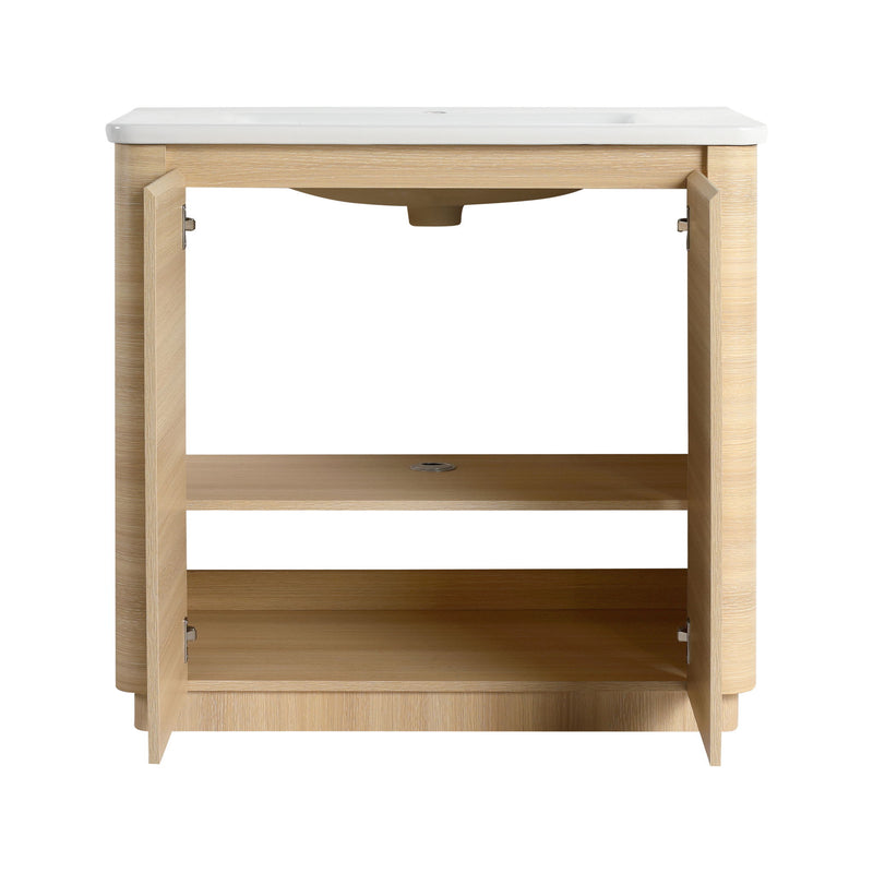 Freestanding Bathroom Vanity With Sink & 2 Soft Close Doors