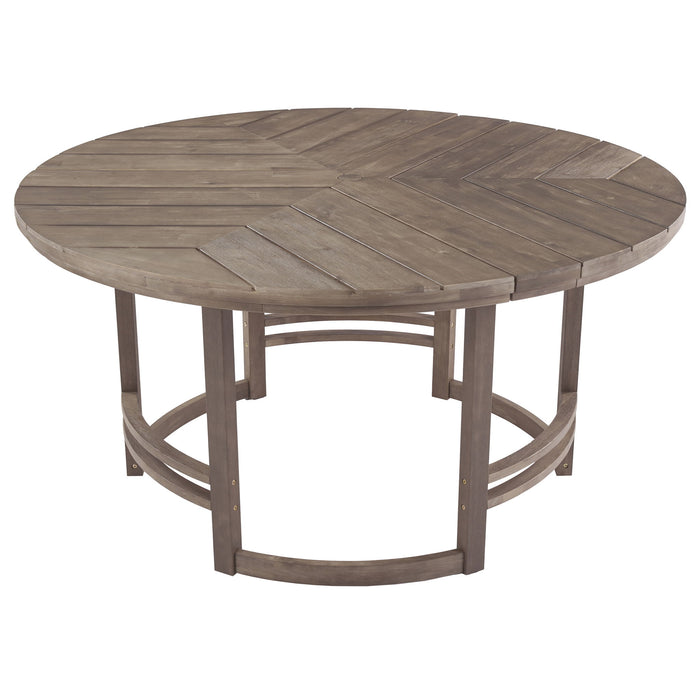 5 Piece Outdoor Dining Set, Patio Table And Chairs With Umbrella Hole