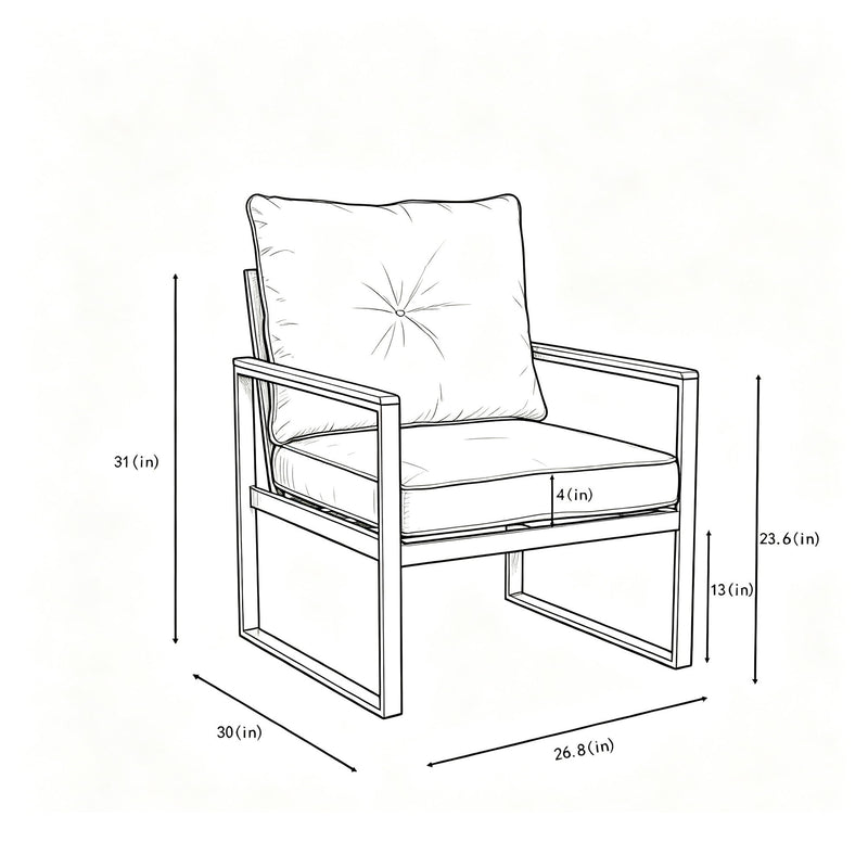 Oversized Outdoor Conversation Set, 5 Seater - Blue