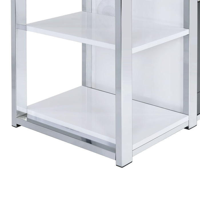 Midway - 80" TV Console With Firelight - White