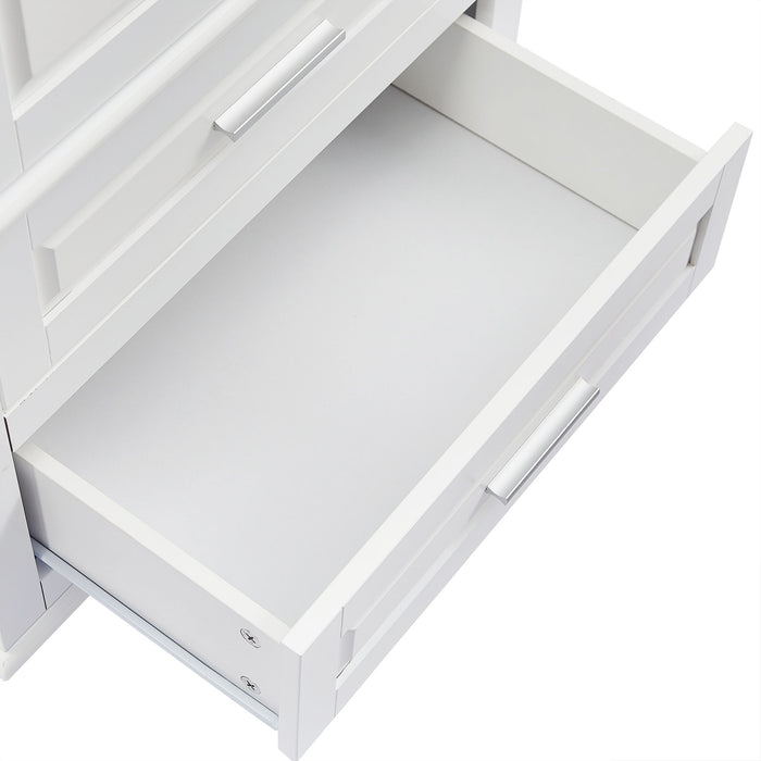 Tall Storage Cabinet With 2 Drawers For Bathroom