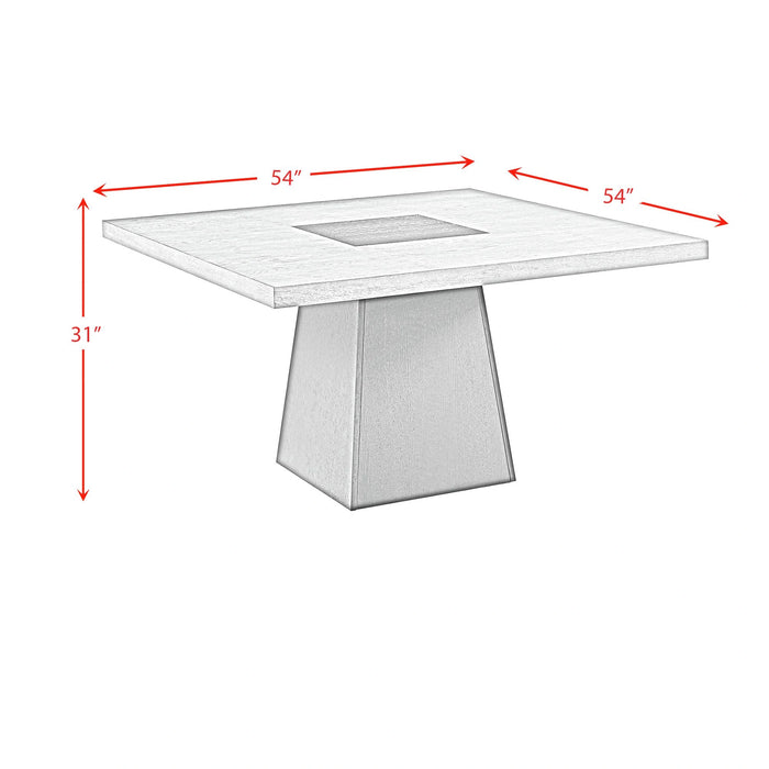Jemma Standard Height Dining Set in Grey-Square Table and Four Chairs