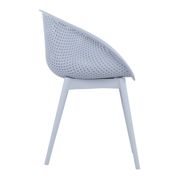 2 Piece Durable Single Chair With Hollow Out Design