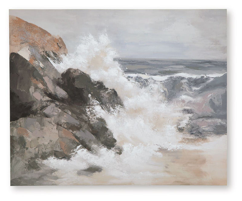 Worthner - Wall Art - Tan / Gray / White